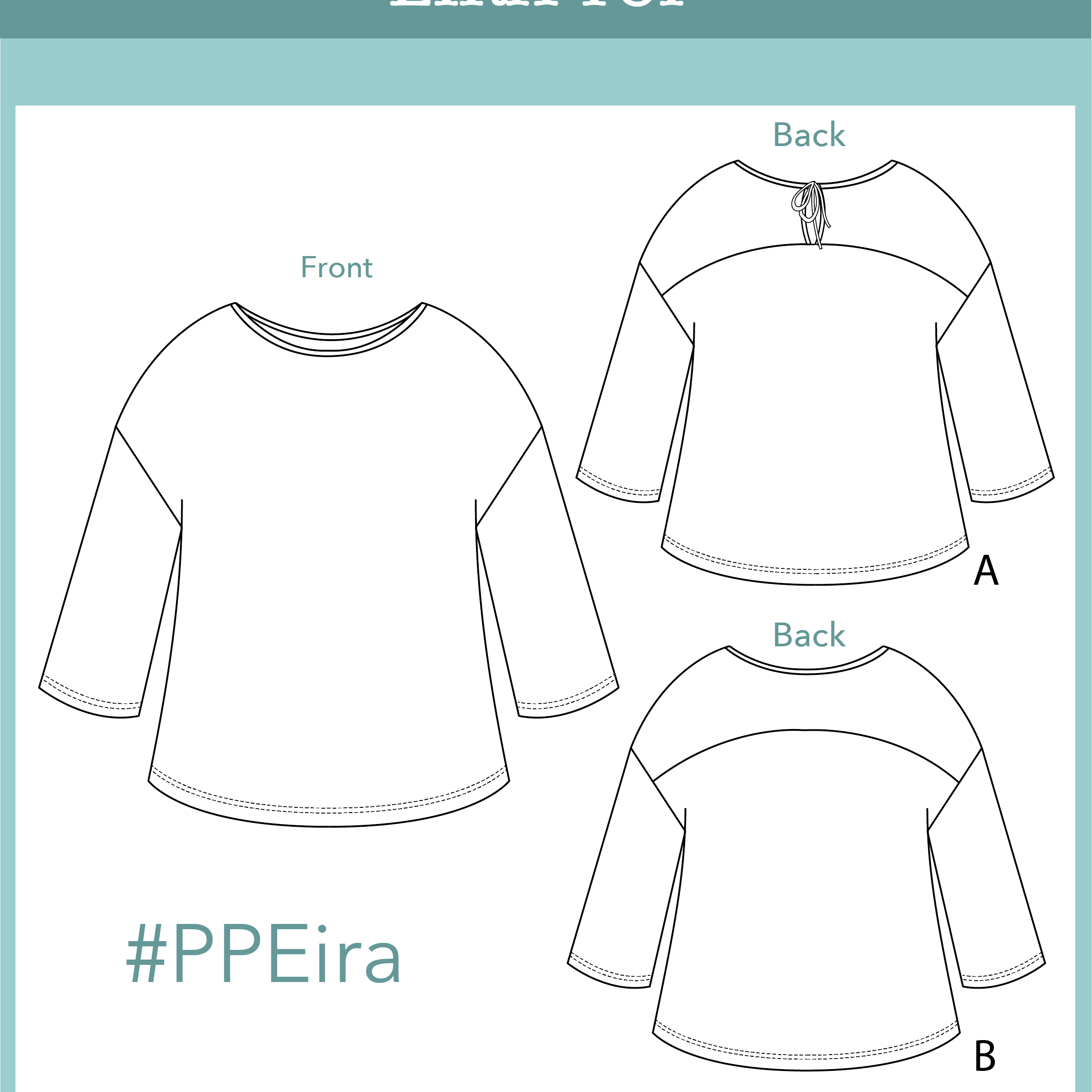 Eira top PDF Pattern - Ploen Patterns