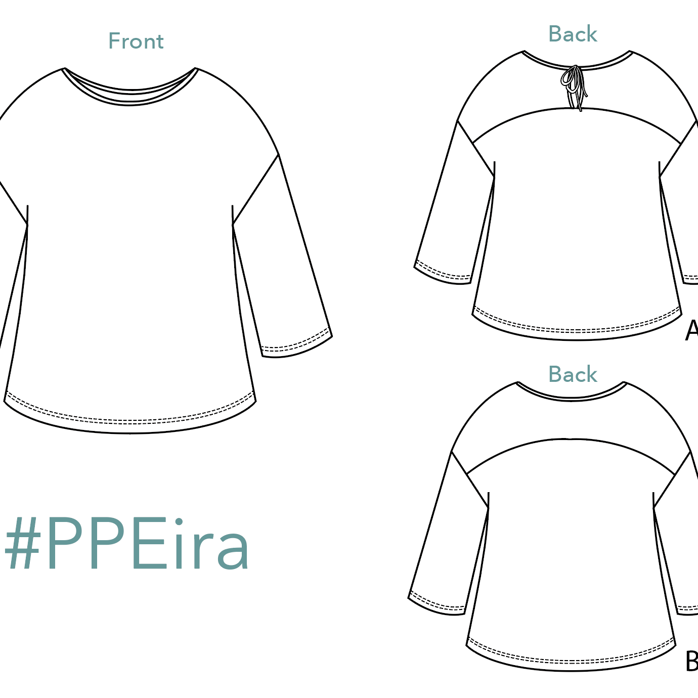 Eira top PDF Pattern - Ploen Patterns