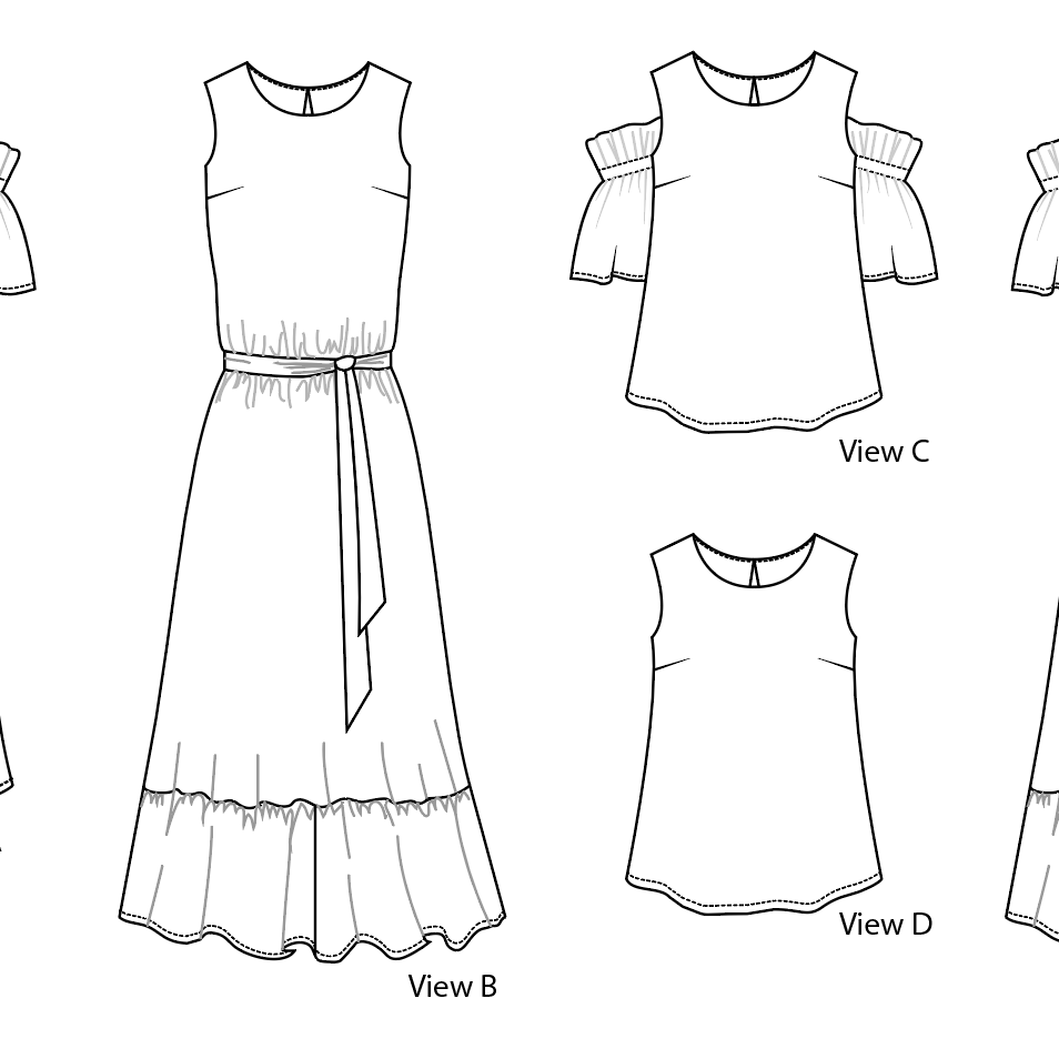 Vera dress & top PDF Pattern - Ploen Patterns