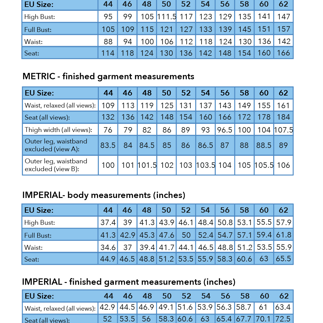 Tyra trousers PDF Pattern