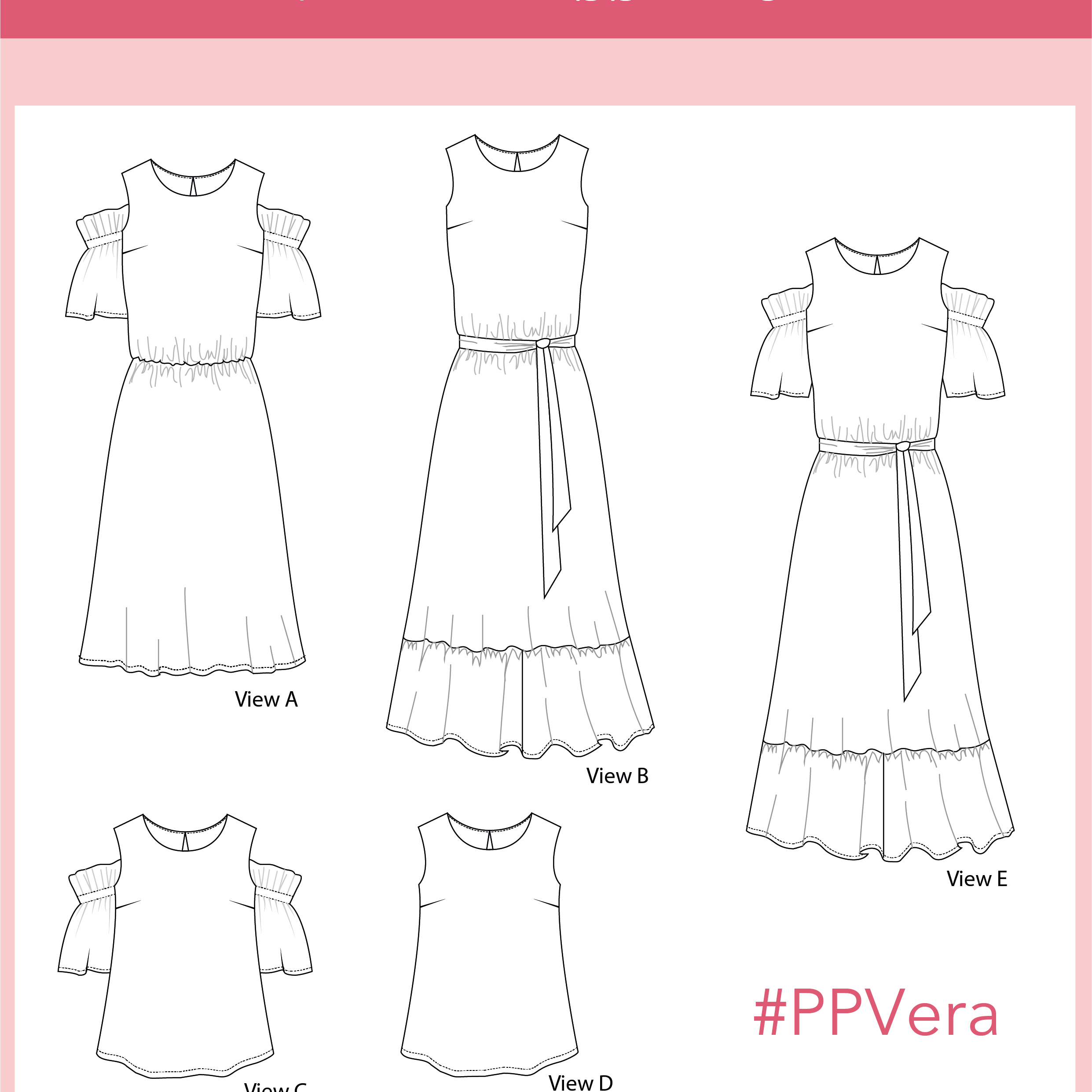 Vera dress & top PDF Pattern - Ploen Patterns