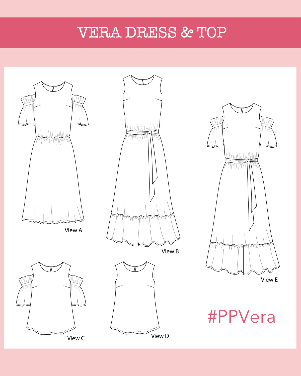 Vera dress & top PDF Pattern - Ploen Patterns