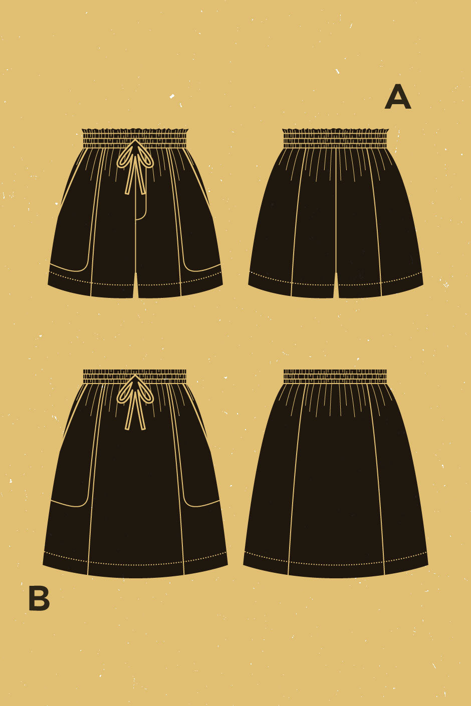 Goji Shorts + Skirt Pattern