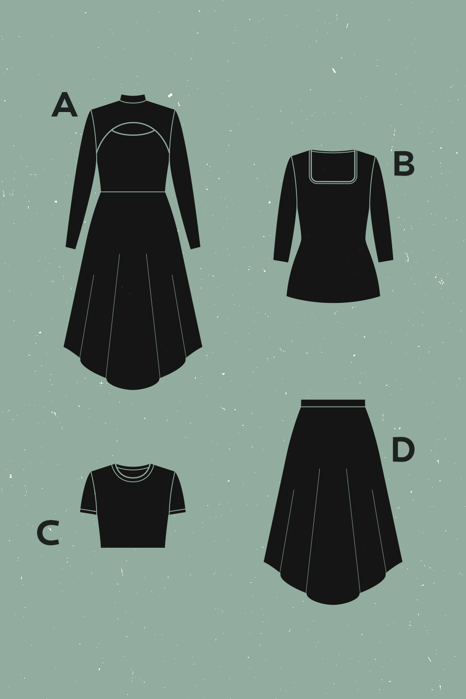 Orage Dress, Top + Skirt Pattern