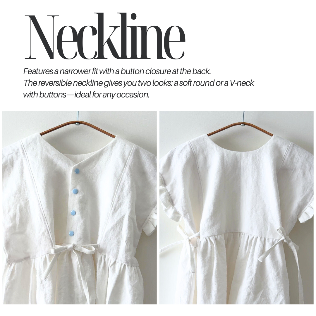 PDF Mini Tie Dress Pattern for Ages 1 – 12 (Sizes 80–150 cm) | Sewing Therapy