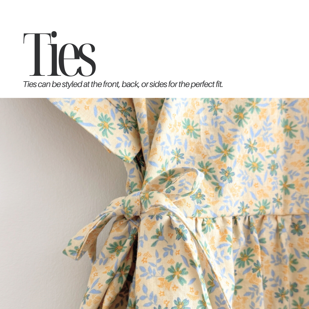 PDF Mini Tie Dress Pattern for Ages 1 – 12 (Sizes 80–150 cm) | Sewing Therapy