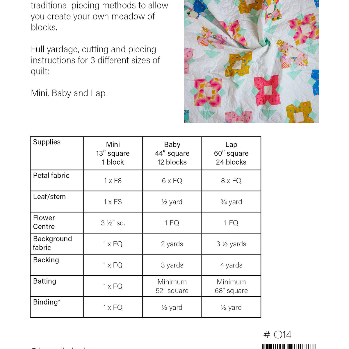 Wildflower Meadow Quilt pattern