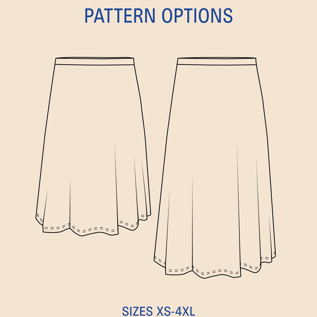 Simple Skirt sewing pattern