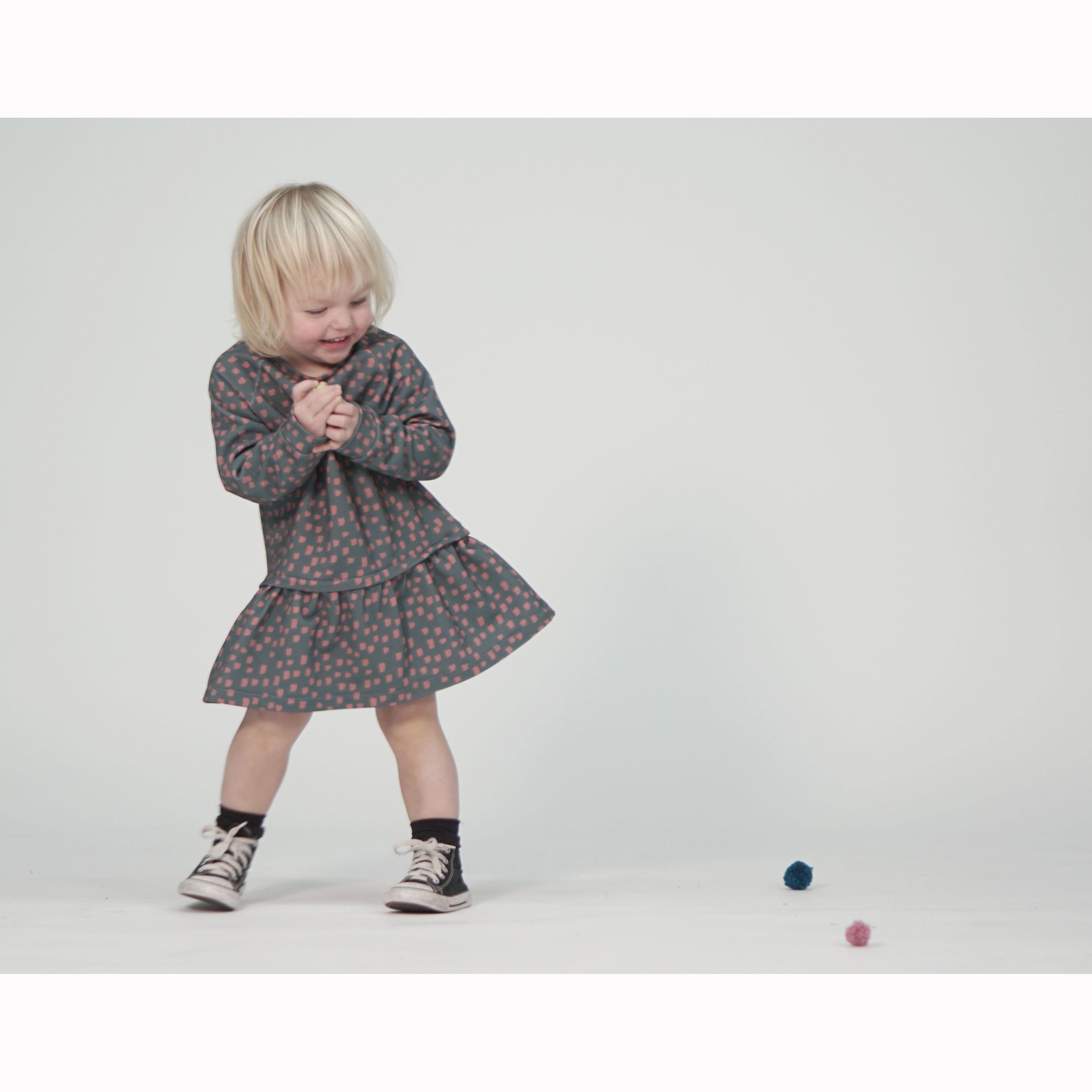 Kids, Girls 2 in 1 Layered Sweat Dress PDF Sewing Pattern, Ages 1-11 years