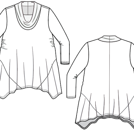 Style Falcon Gorgeous Godet Top Digital Sewing Pattern