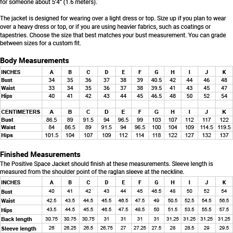 Style Falcon Positive Space Jacket Digital Sewing Pattern