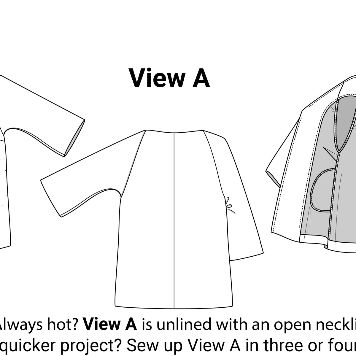 Style Falcon Positive Space Jacket Digital Sewing Pattern