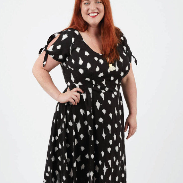 This dress is the Upton Dress & Skirt sewing pattern from Cashmerette.