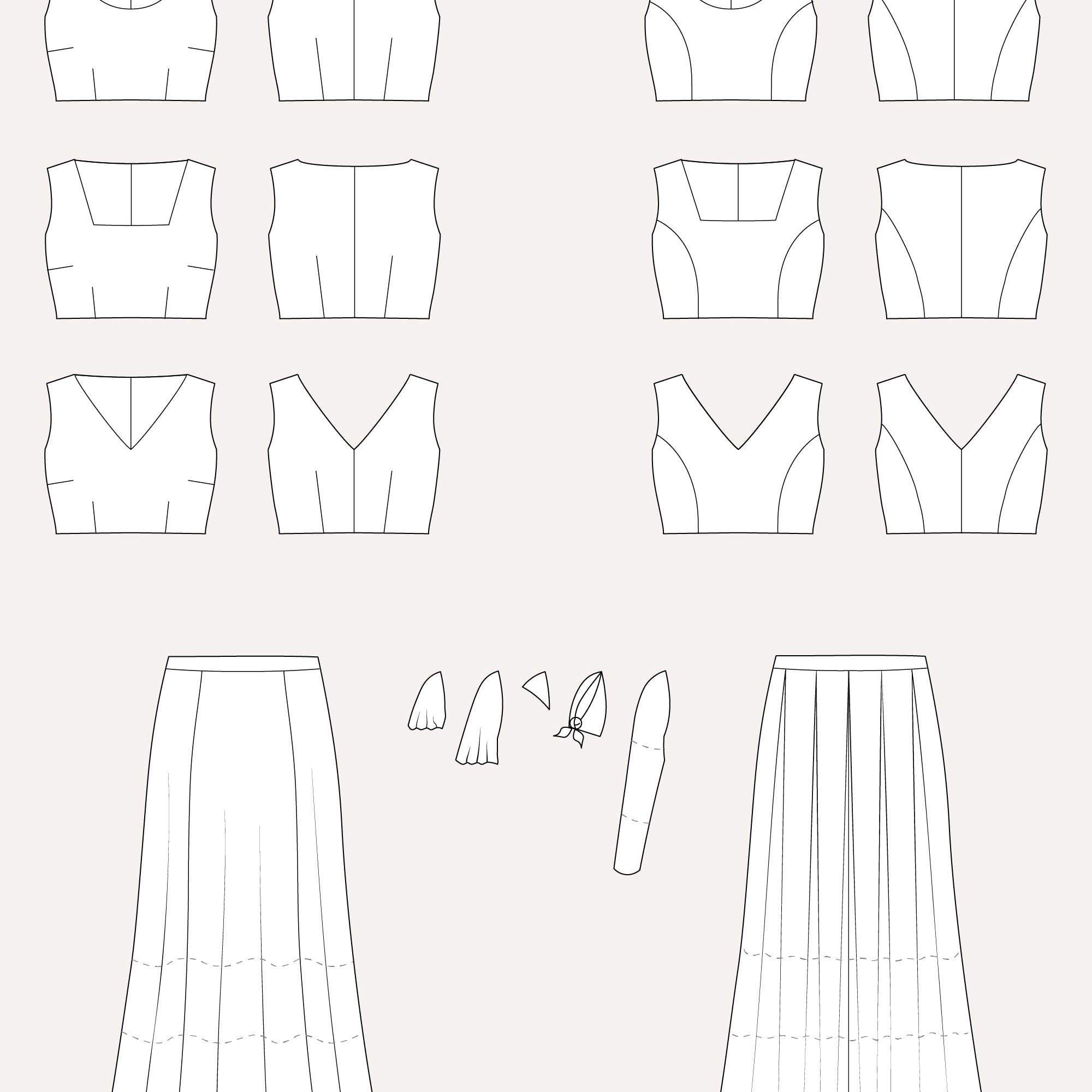 Cashmerette Upton Dress & Skirt Plus Mix & Match Expansion Pack PDF pattern