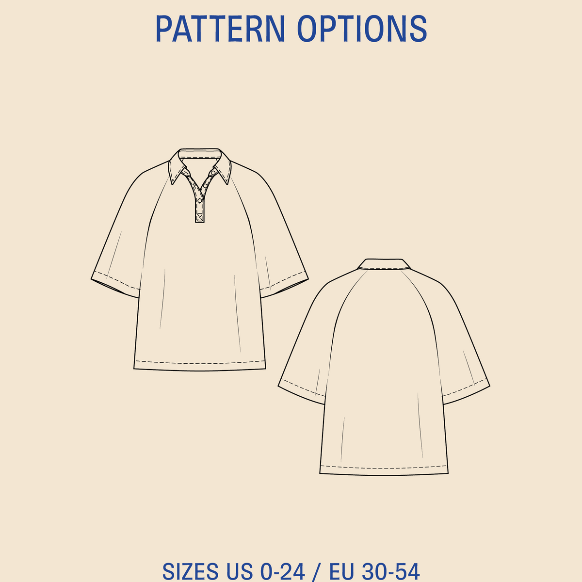 Womens' Rugby Shirt sewing pattern