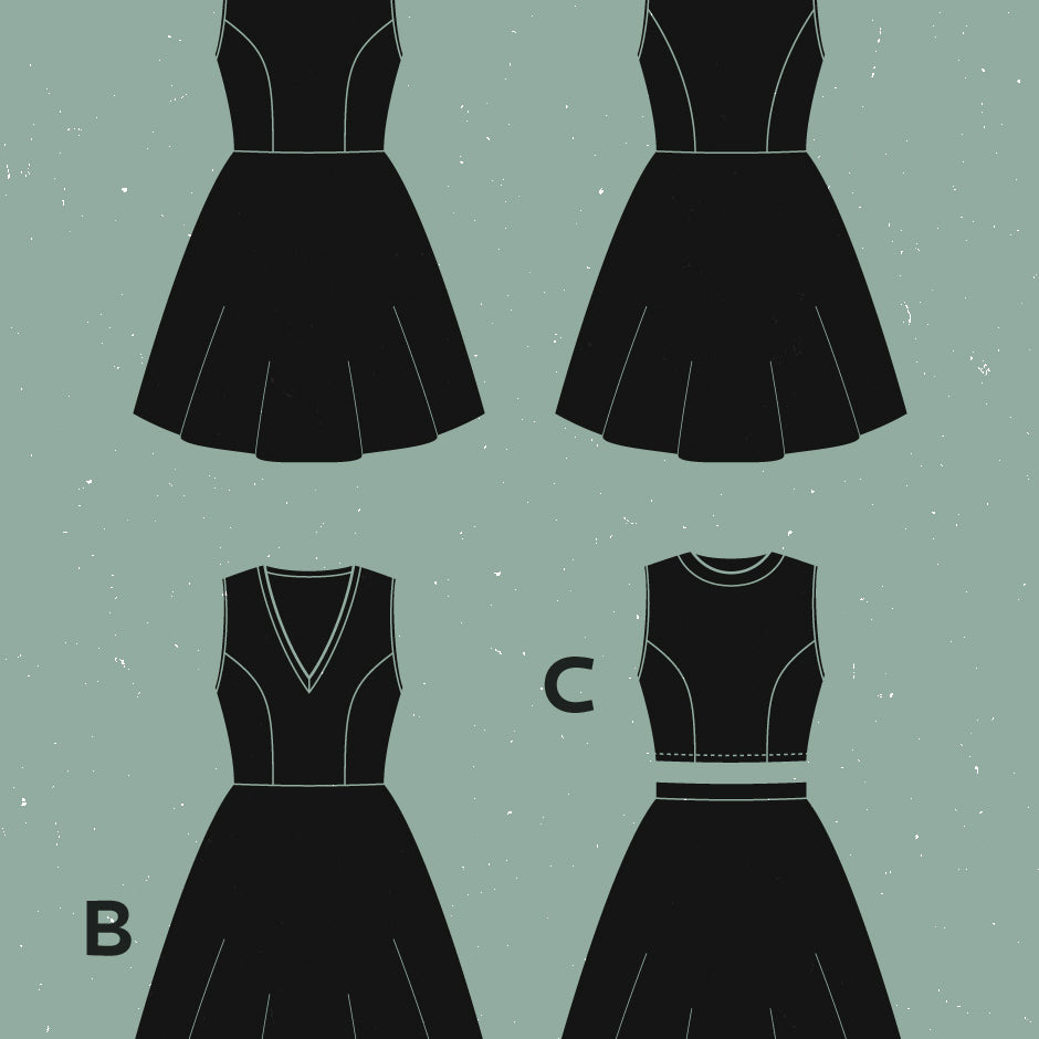 Zéphyr Dress, Top + Skirt Pattern
