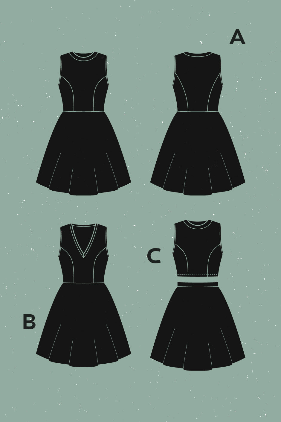 Zéphyr Dress, Top + Skirt Pattern