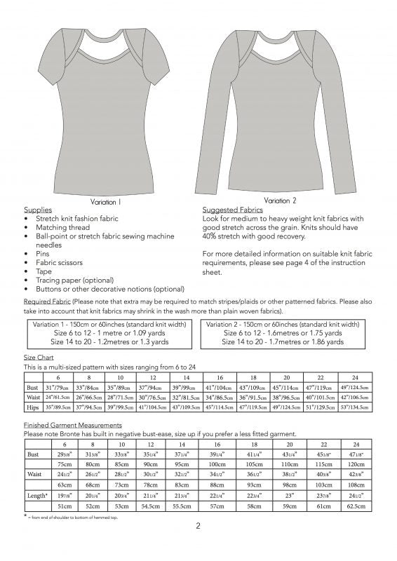 Jennifer Lauren Handmade-Bronte Top- PDF Pattern – BeyondThePinkDoor