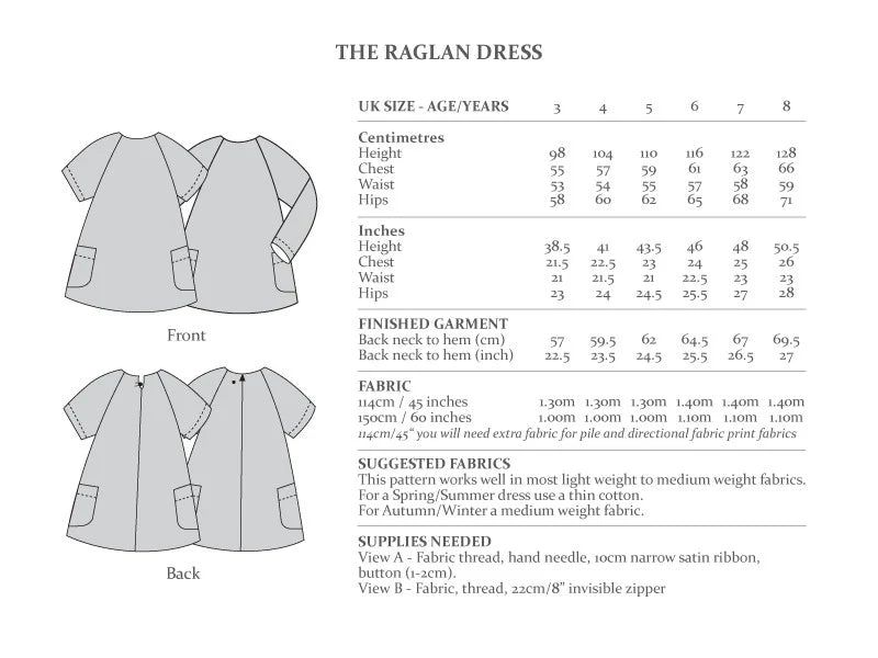 Avid Seamstress Patterns | The Raglan dress-Children's BeyondThePinkDoor Avid Seamstress Patterns | The Raglan dress-Children's BeyondThePinkDoor