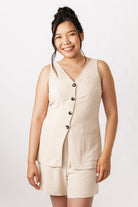 ASTERI button down dress & vest