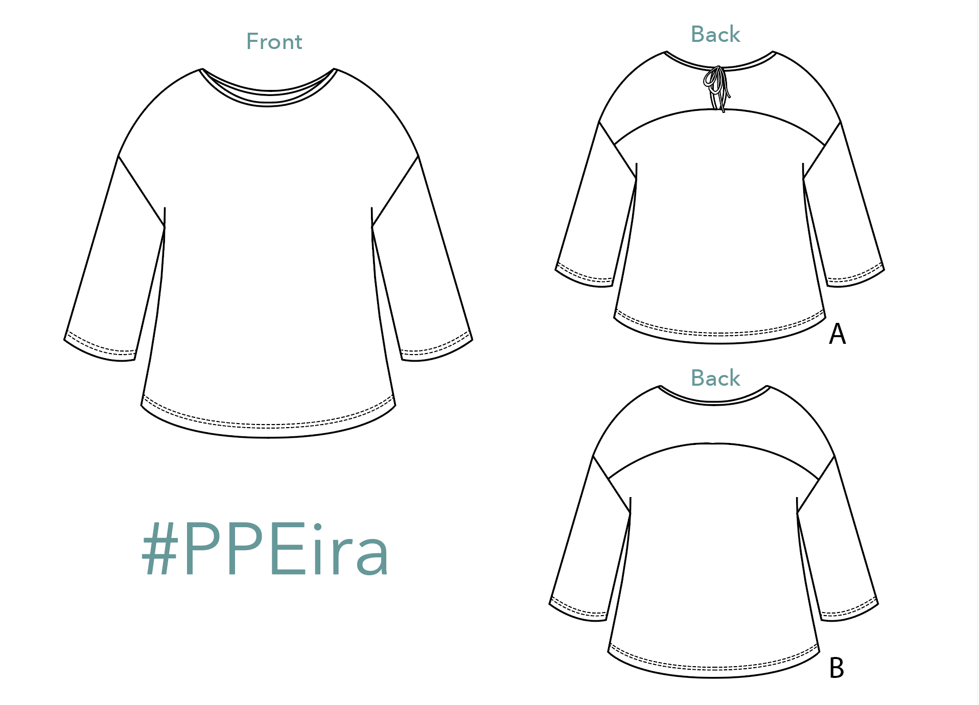 Eira top PDF Pattern - Ploen Patterns