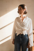 Chemise cache-coeur asymétrique Hortense