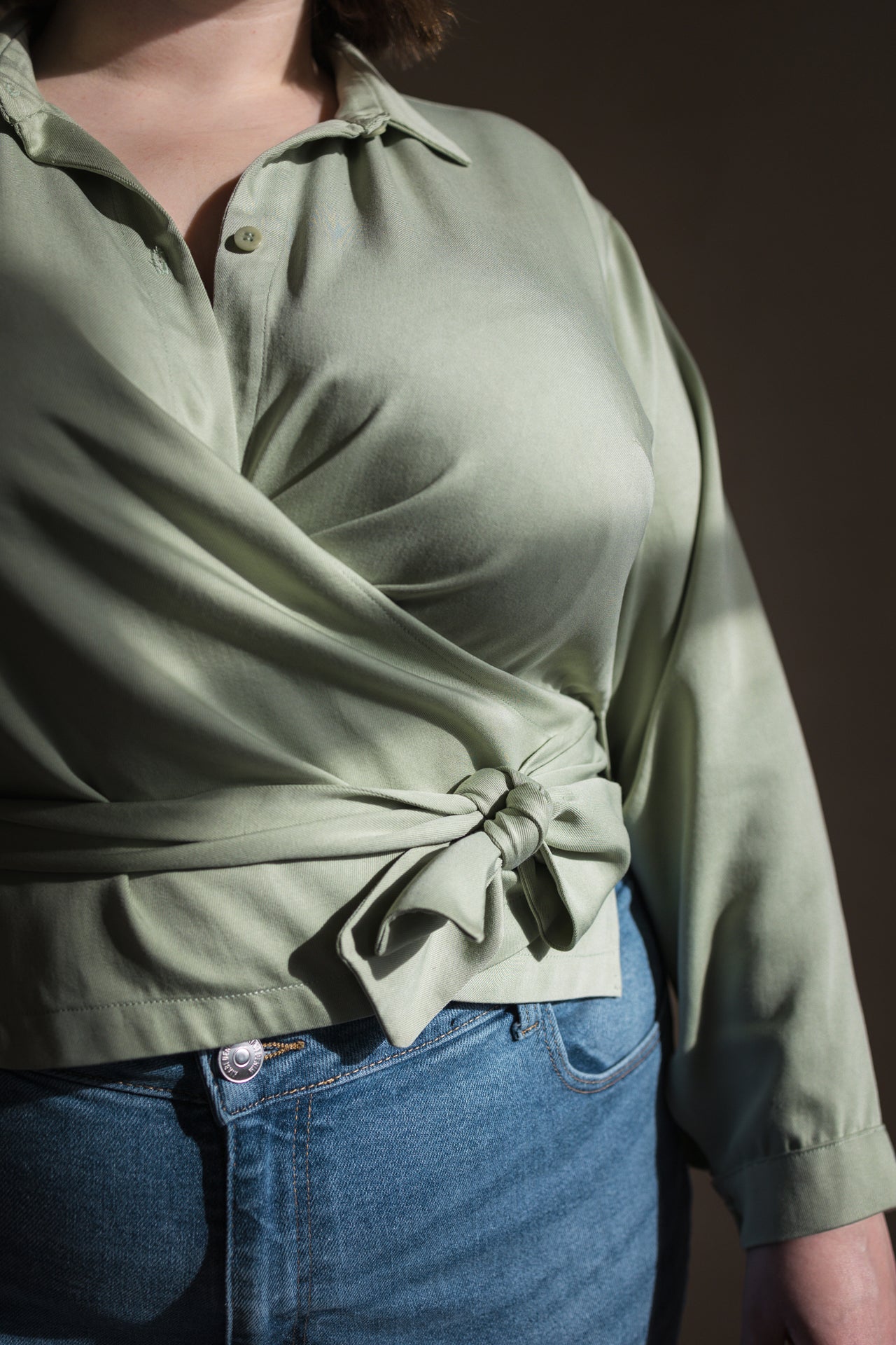 Chemise cache-coeur asymétrique Hortense