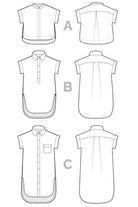 Kalle Shirt + Shirtdress Pattern