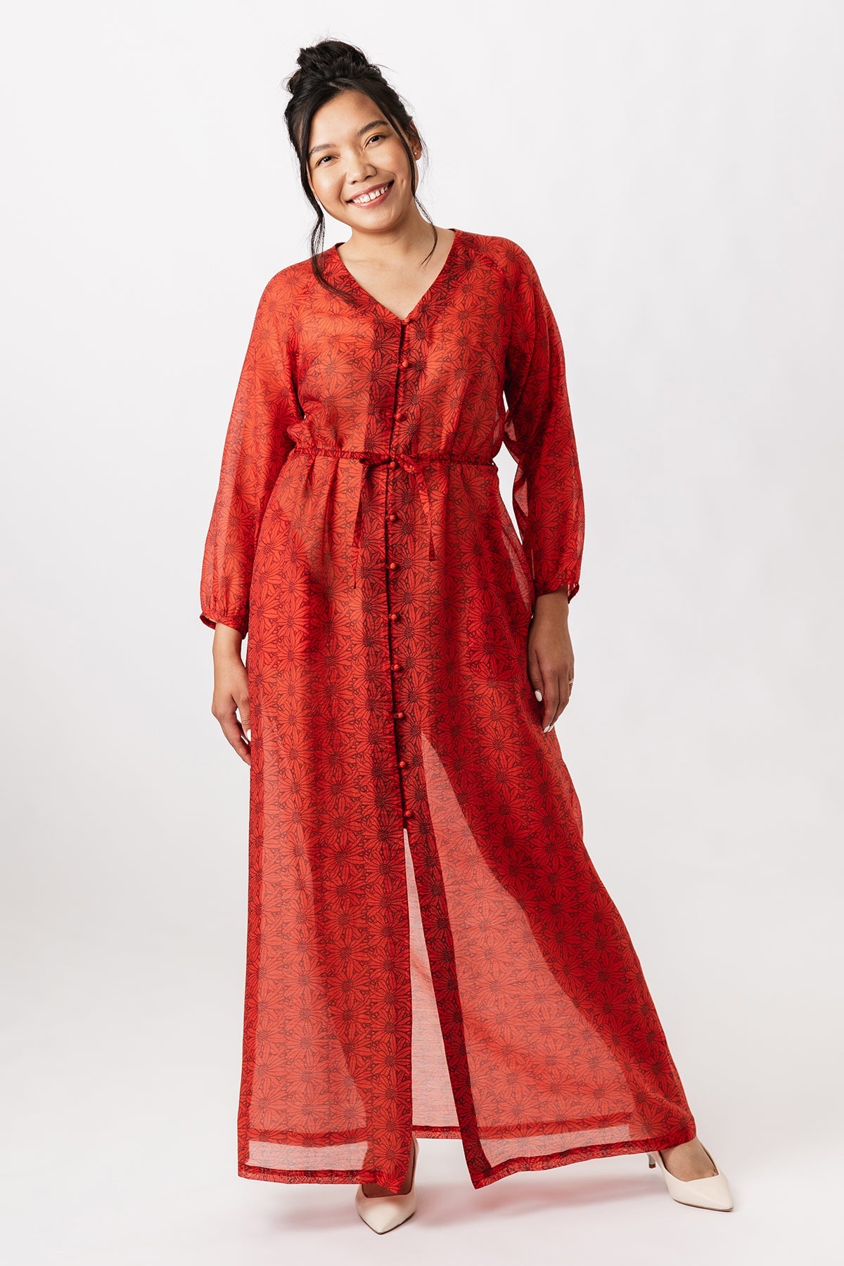 Button dress sewing pattern