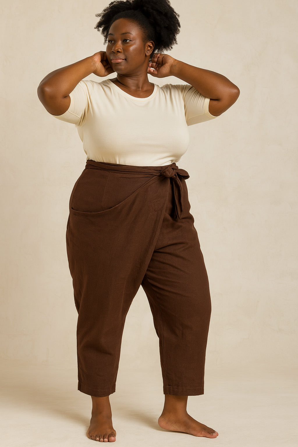 Pantalon portefeuille fuselé Papao