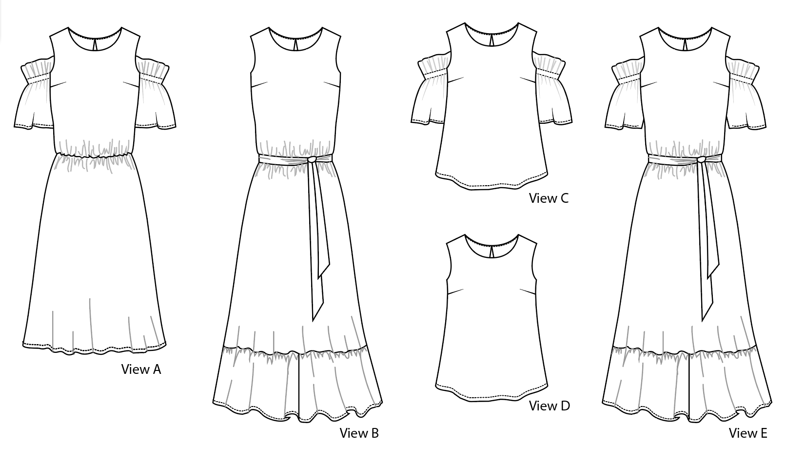 Vera dress & top PDF Pattern - Ploen Patterns