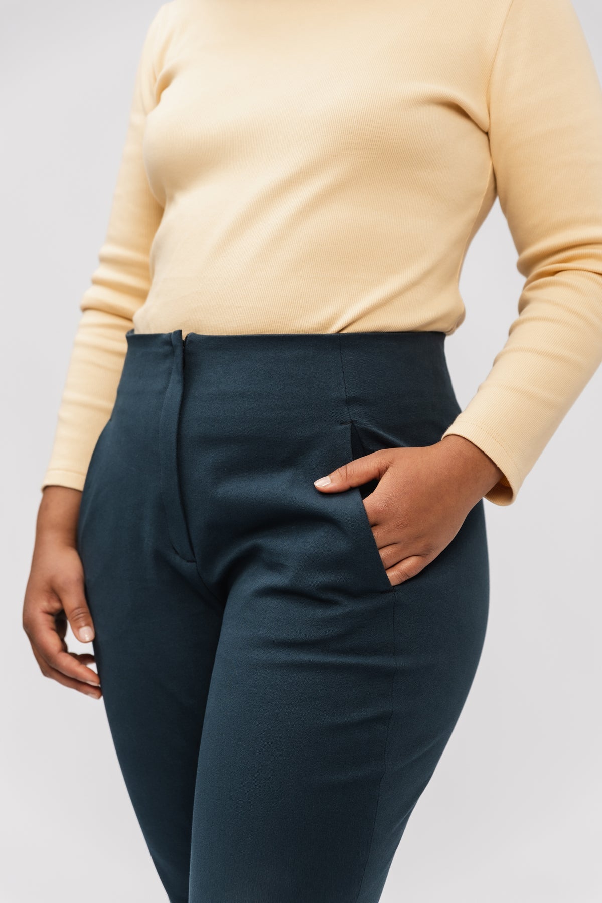 High-waist pants sewing pattern