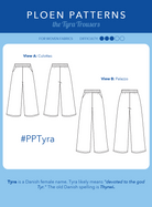 Tyra trousers PDF Pattern