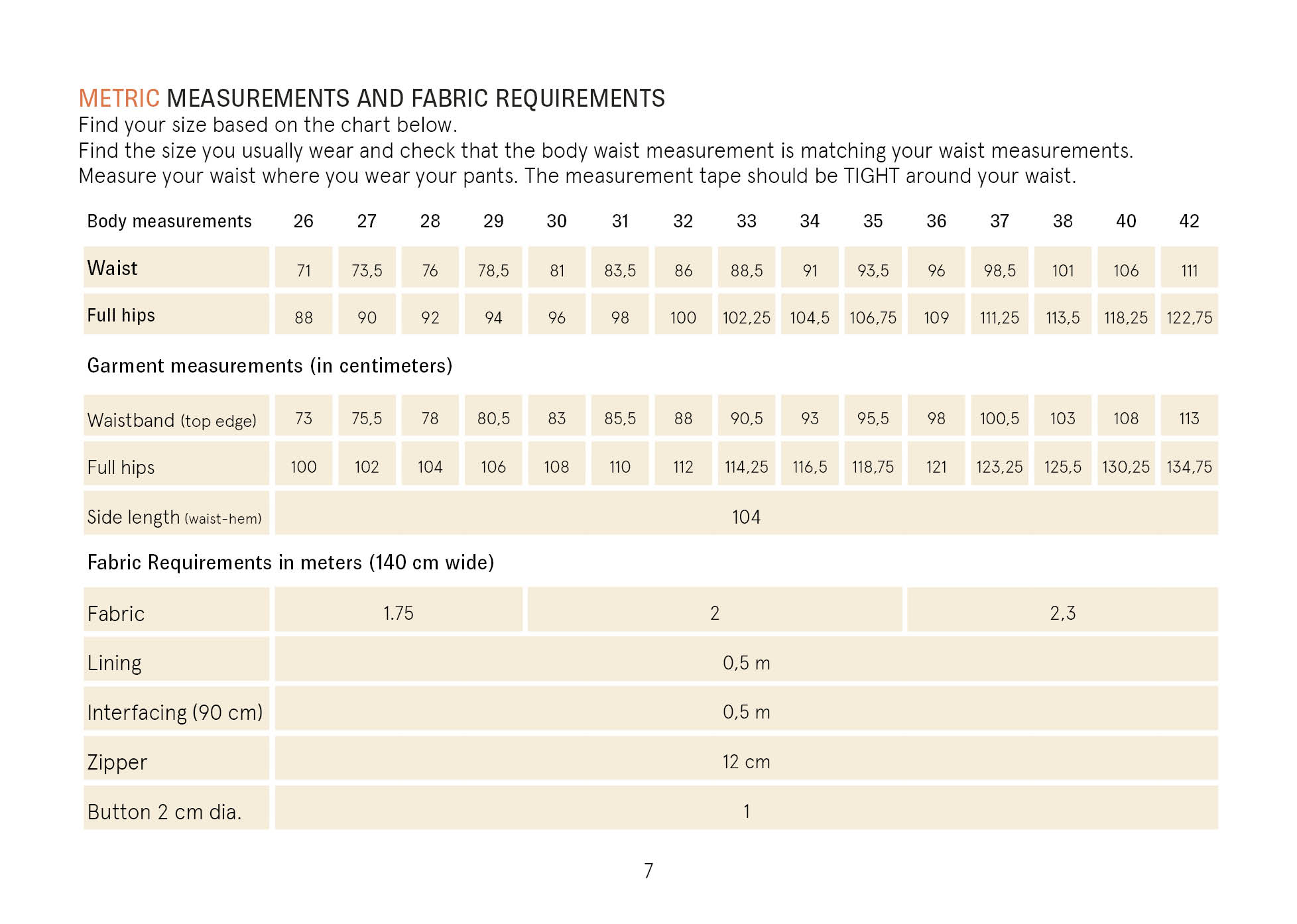 Barrel Chino Pants Sewing Pattern