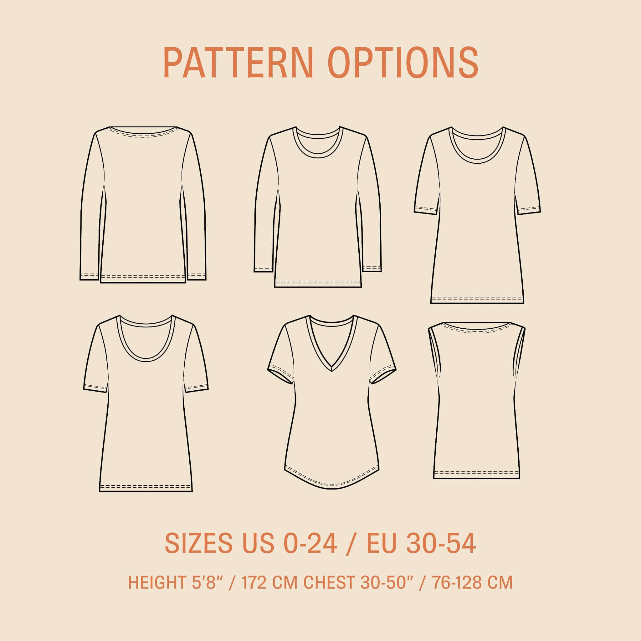 Wardrobe Builder T Shirt sewing pattern Wardrobe By Me