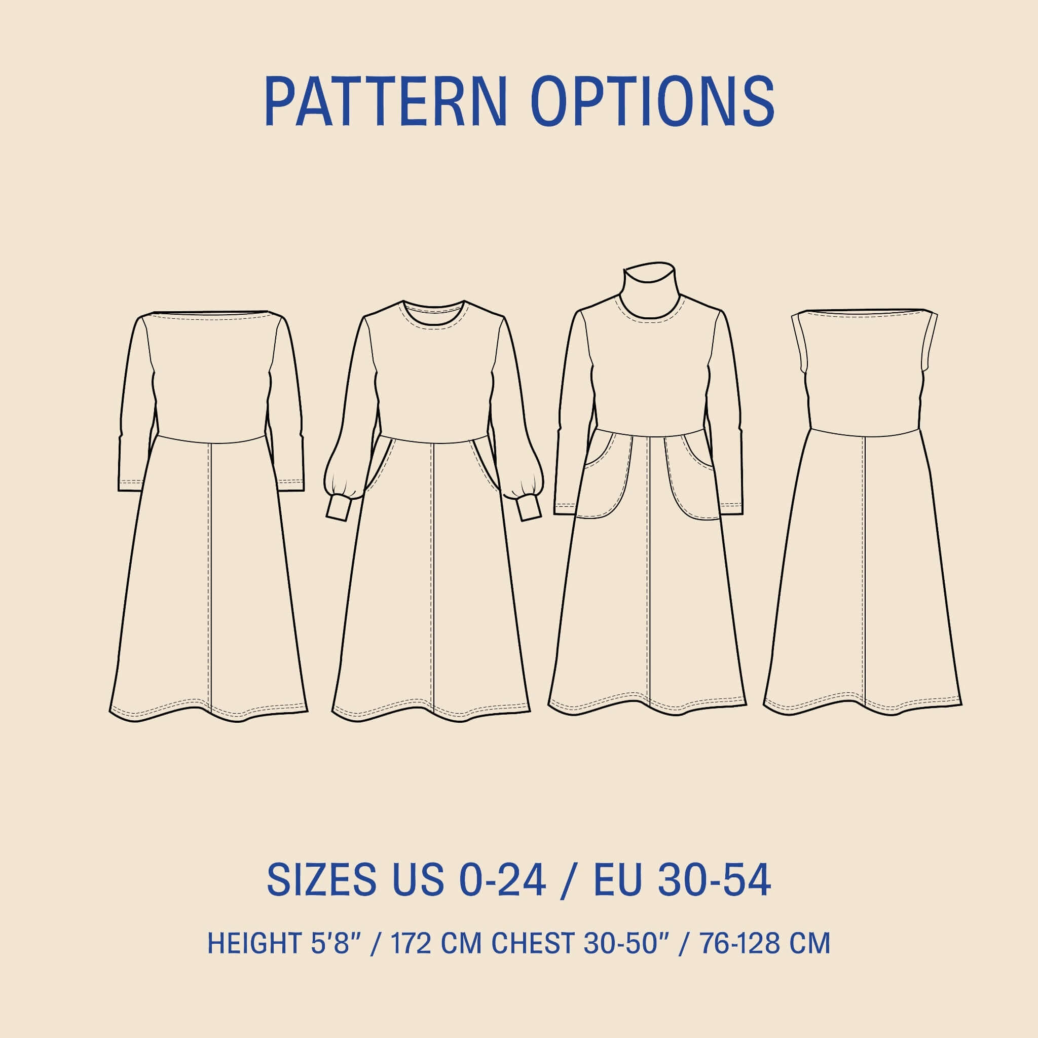 long sleeve dress template Asta Dress | Wardrobe By Me