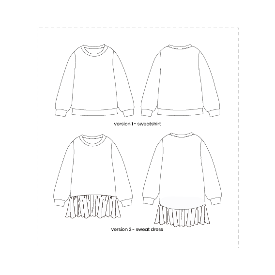 Sparrow - Baby/Toddler Sweatshirt and Dress PDF Sewing Pattern 0-24 months
