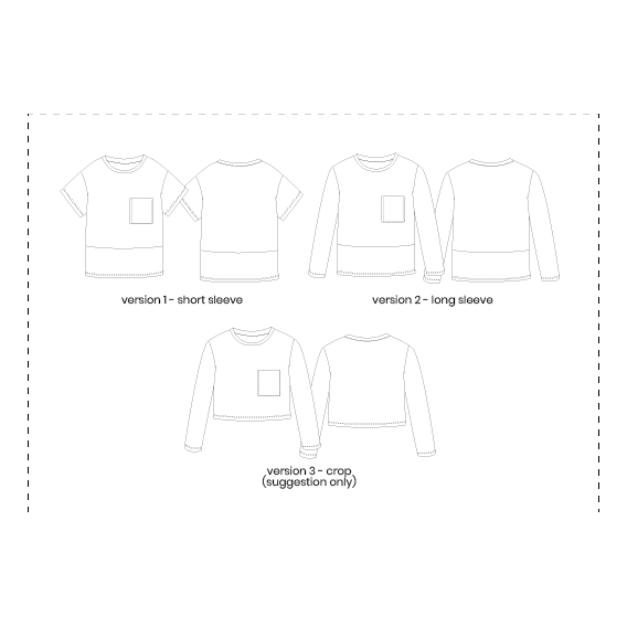 Kids Mix and Match Style Tee, T-Shirt PDF Sewing Pattern