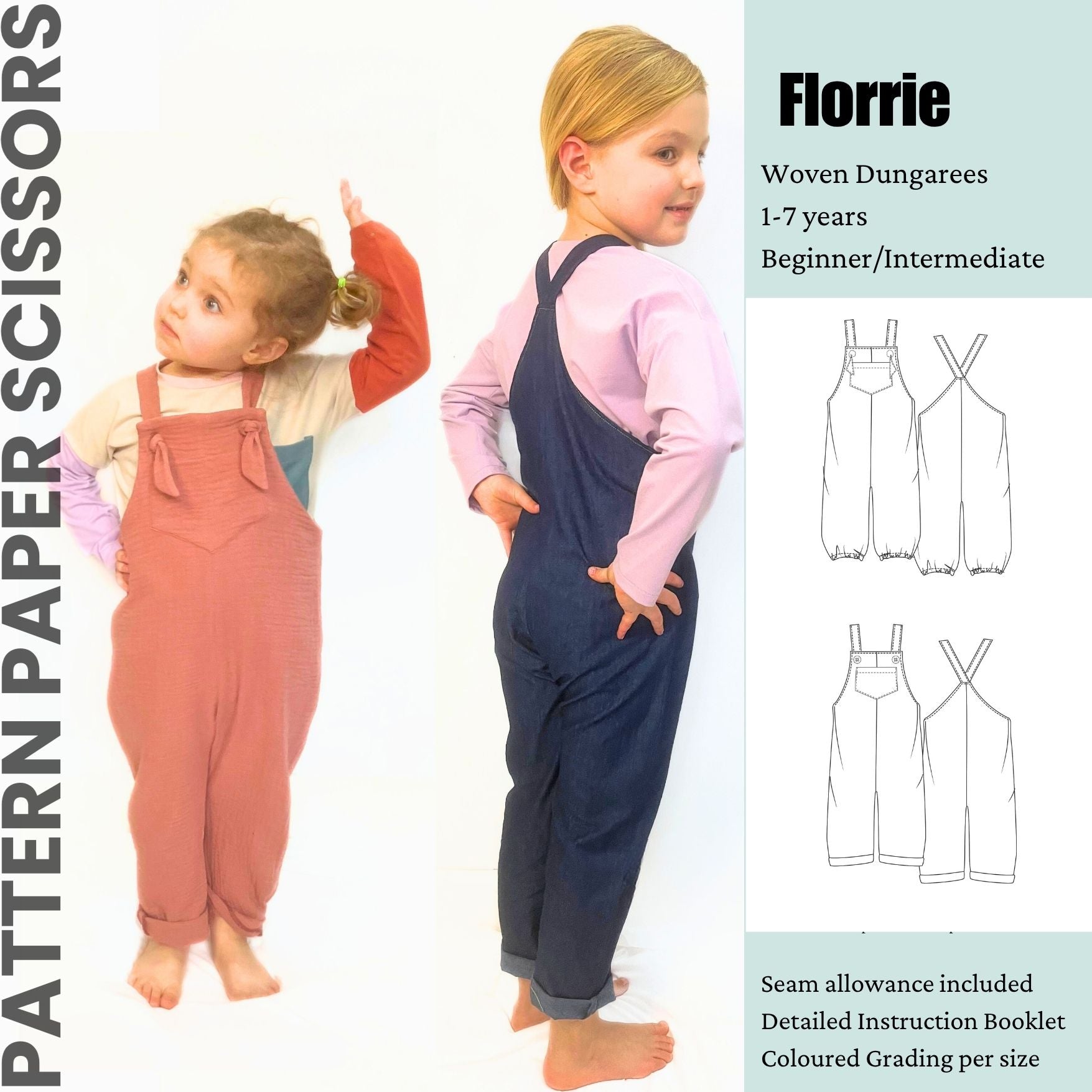 Baby/Childrens Florrie Woven Romper PDF Sewing Pattern