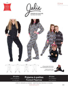 3244 // Footed pyjamas for men, women and children - Jalie