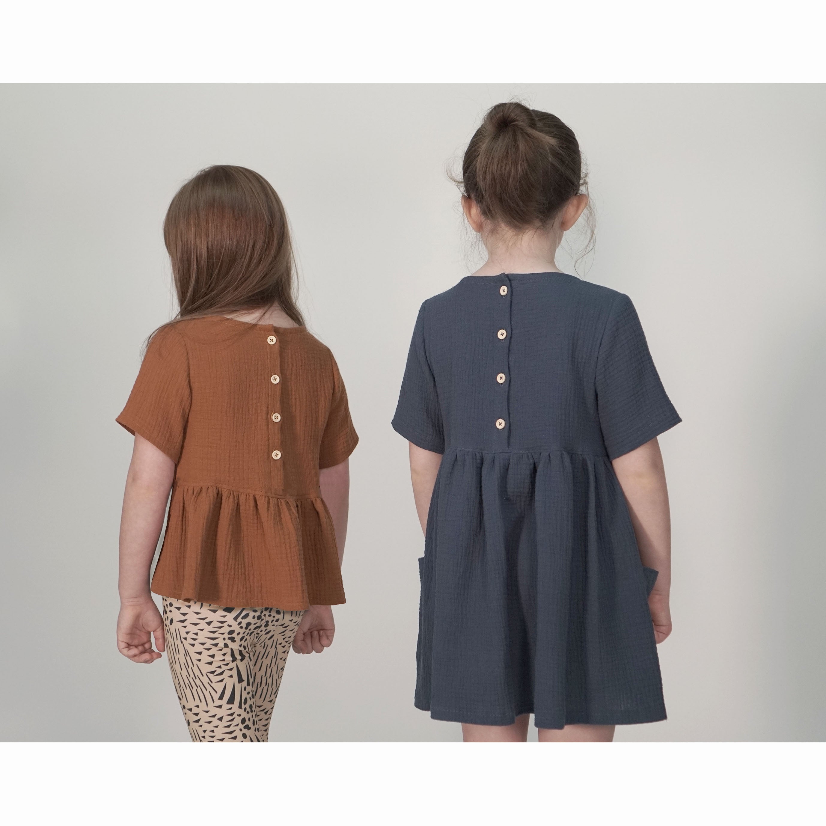 Kids Woven Tunic & Dress PDF Sewing Pattern, Girls aged 1-11 years