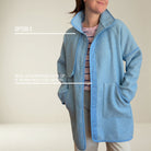 JK001 - Veste oversized avec manches raglan et ''gun flap''