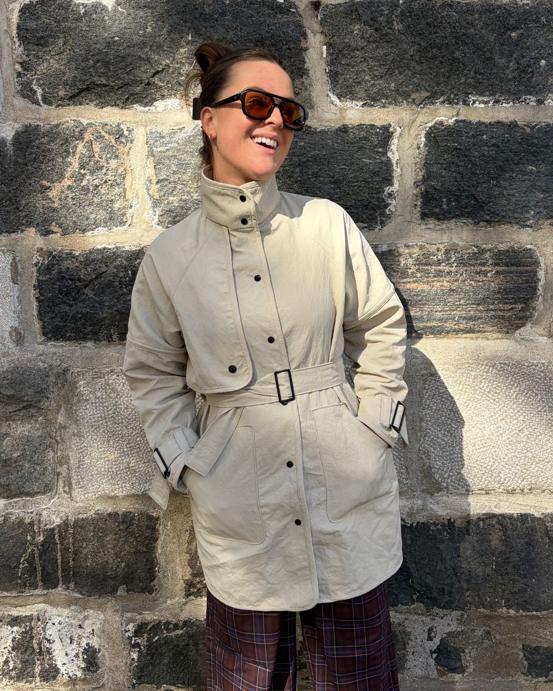 JK001 - Veste oversized avec manches raglan et ''gun flap''