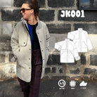 JK001 - Veste oversized avec manches raglan et ''gun flap''