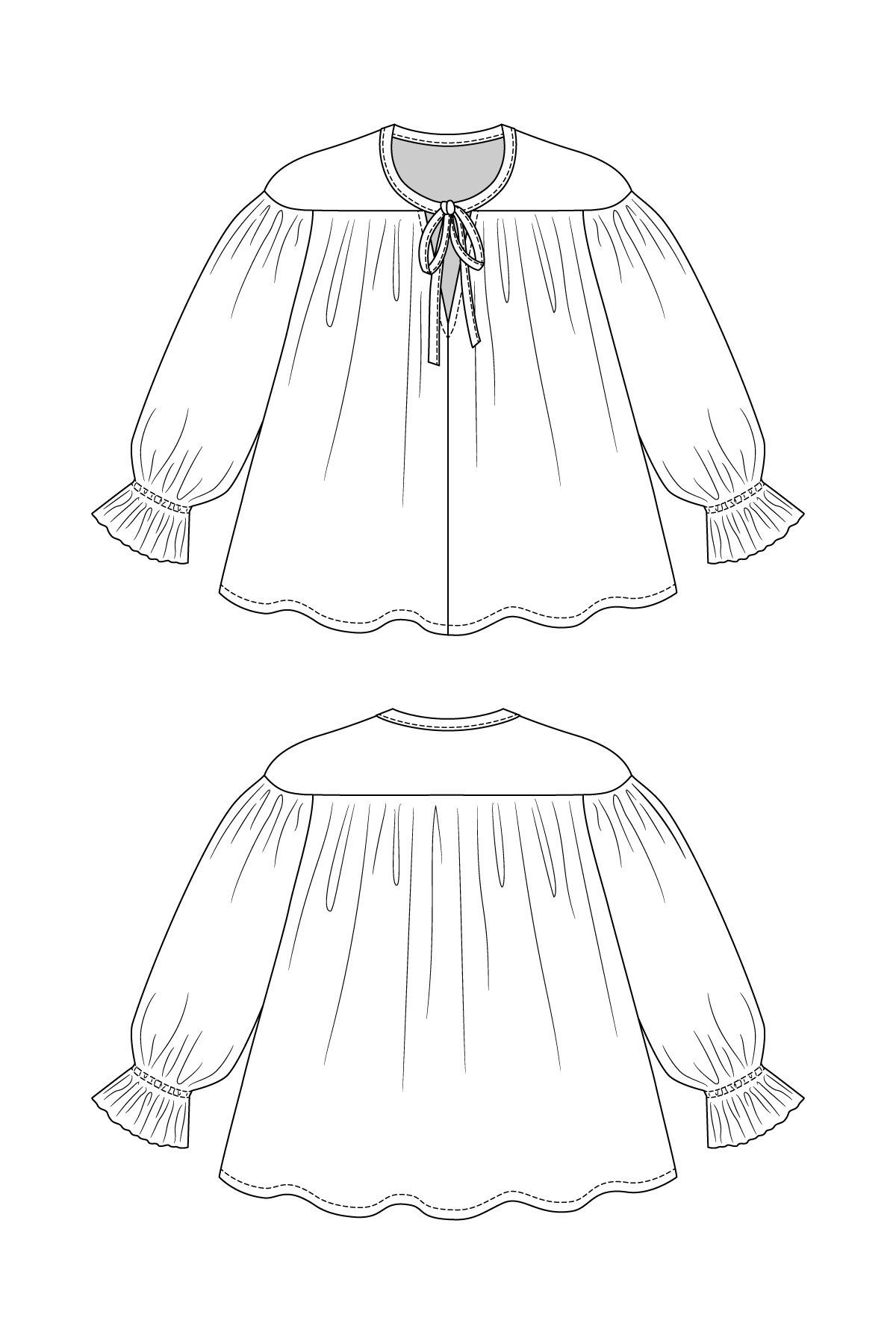 LIIA gathered blouse