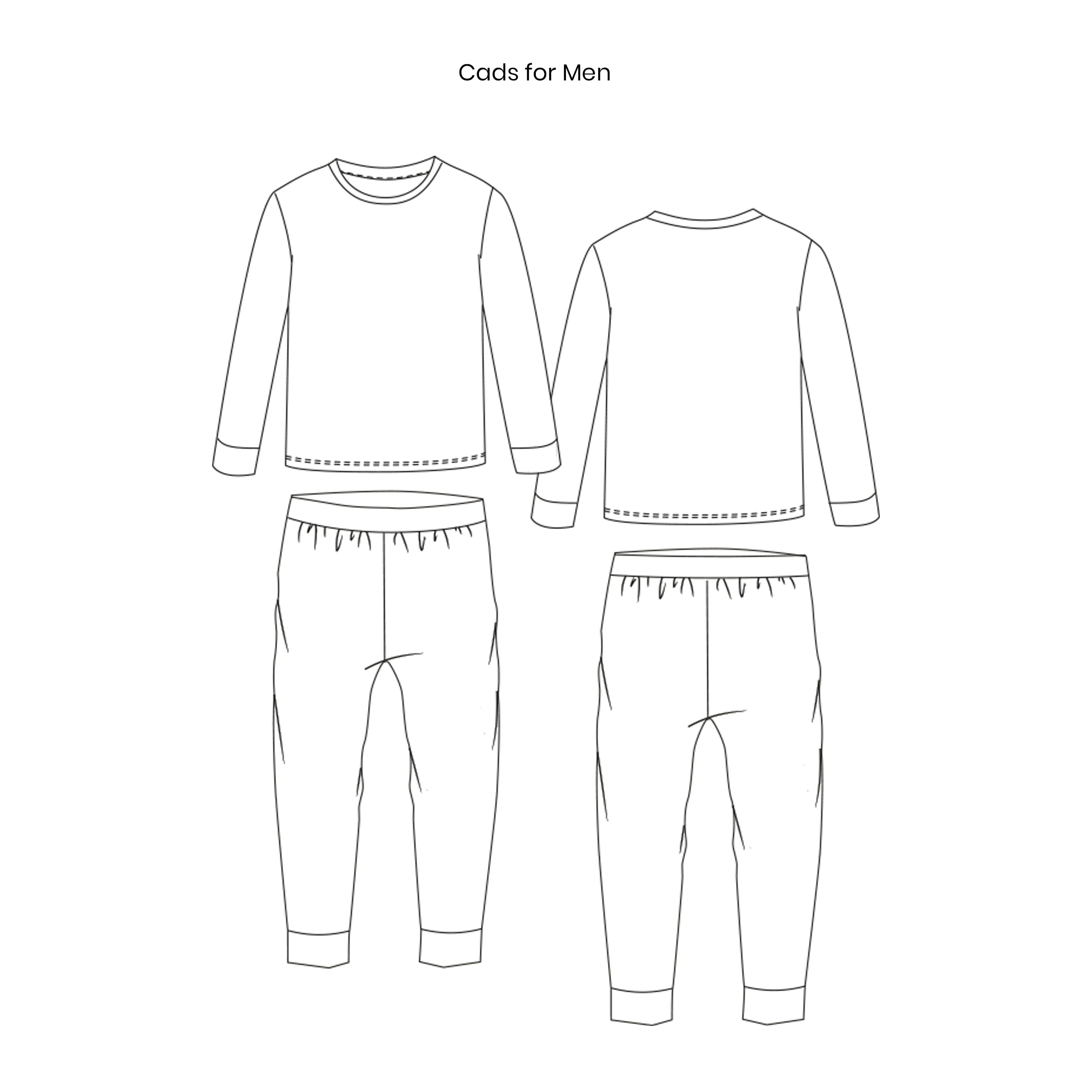 Mens Perri PJs, Comfort Fit, Stretch PDF Sewing Pattern