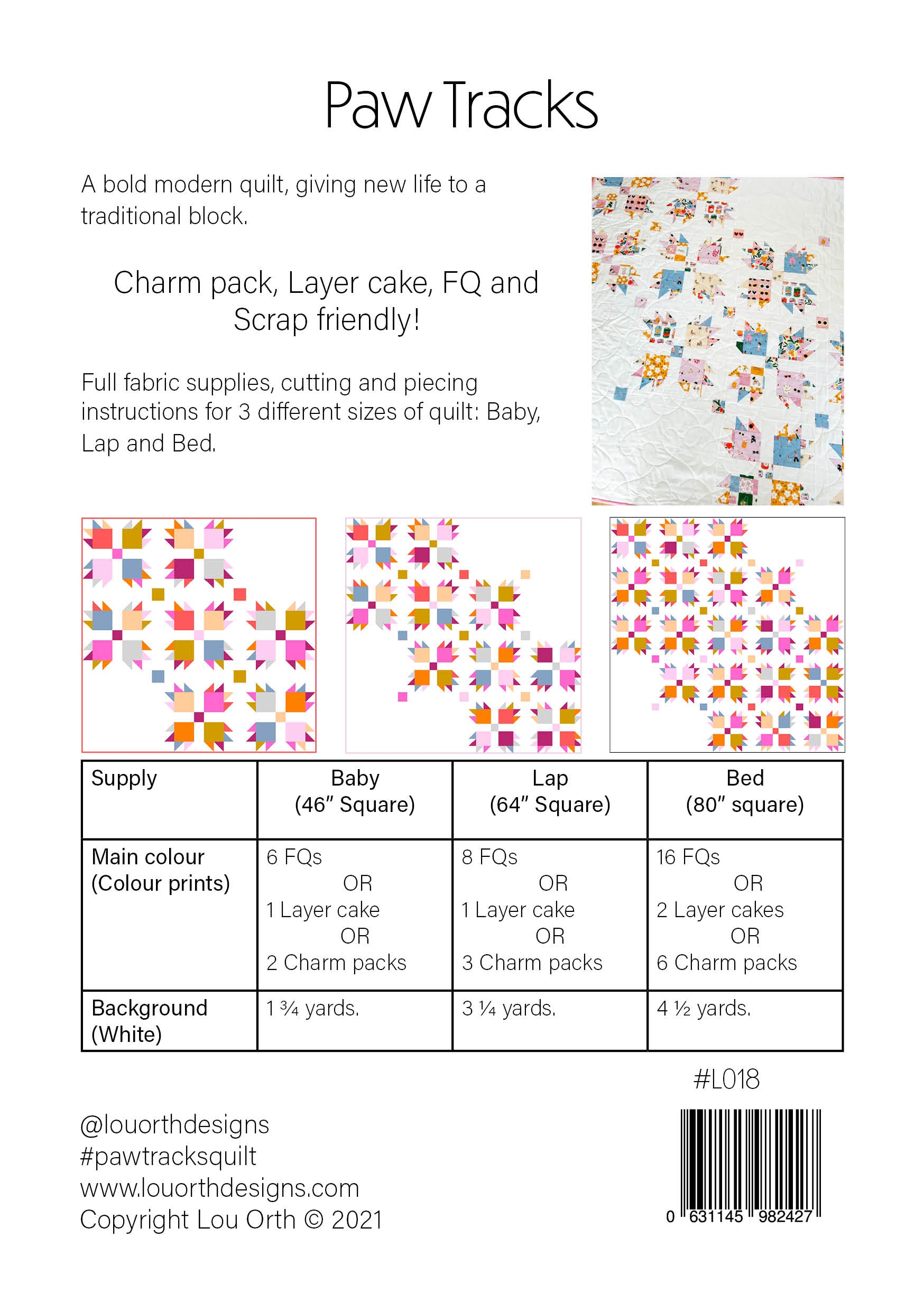 Paw Tracks Quilt Pattern