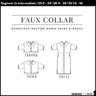 PDF Faux Collar Shirt and Dress Pattern - Sewing Therapy