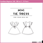PDF Mini Tie Dress Pattern for Ages 1 – 12 (Sizes 80–150 cm) | Sewing Therapy