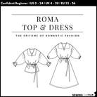 PDF Roma Top & Dress Pattern - Sewing Therapy